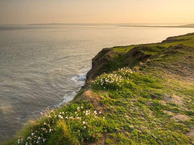 The very beautiful coast path on the North Devon coast of England