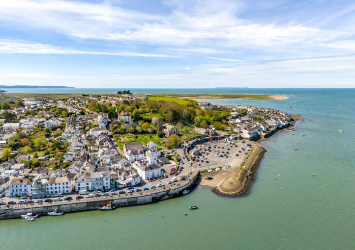 Aerial view of Appledore coastline
