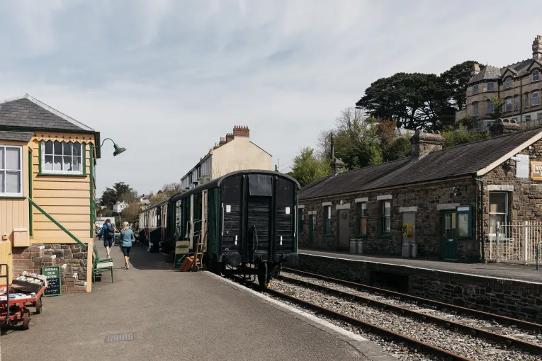 The old Tarka Line train station in Bideford near The Royal Hotel