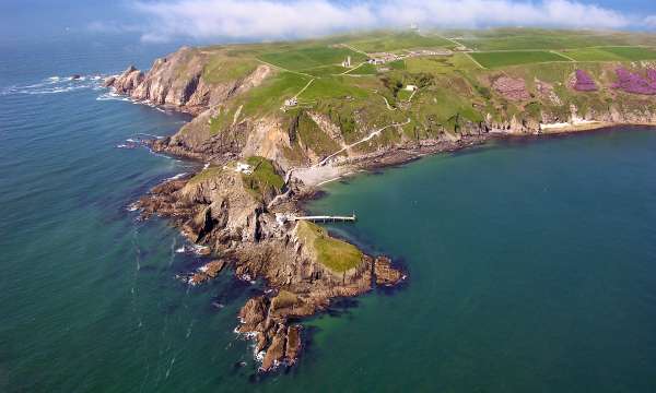 Aerial view of Lundy Island