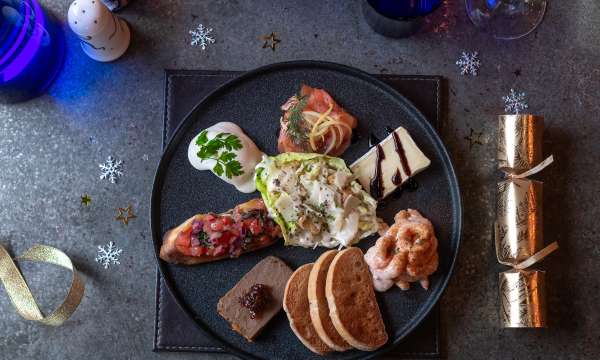 Birdseye View of Festive Merchants Plate 