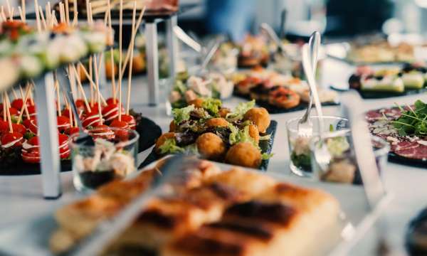 Buffet food at a private function event