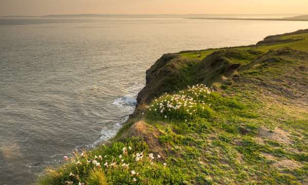 The very beautiful coast path on the North Devon coast of England
