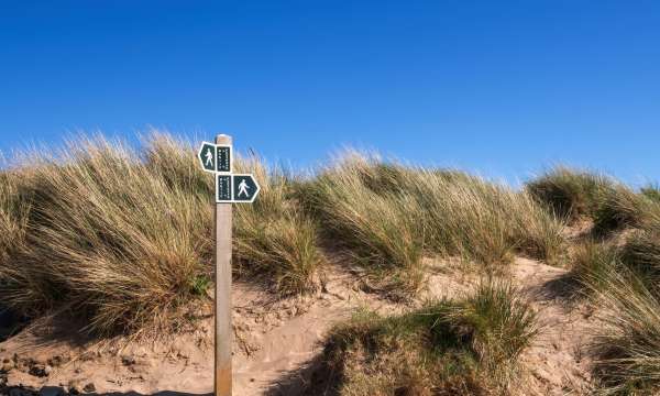 Sand dunes at Instow beach