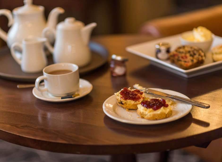 Royal Hotel Restaurant Dining Cream Tea and Cake