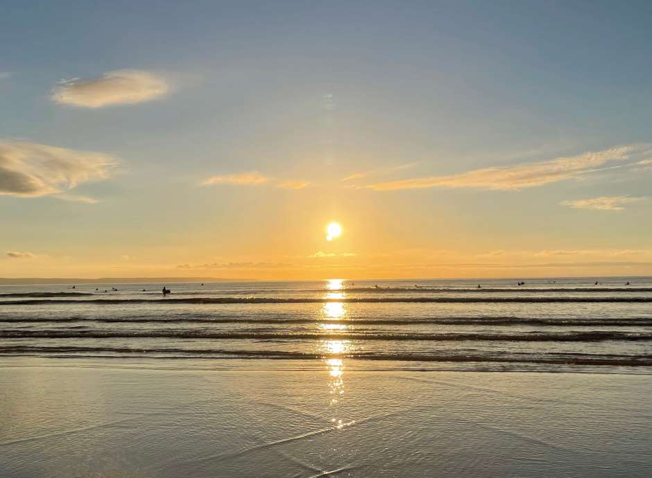 sunset on the beach
